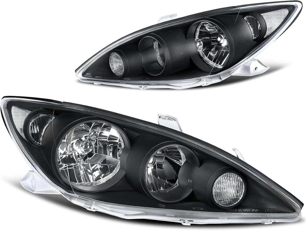 Headlight Assembly Chrome Housing Amber Reflector X50145