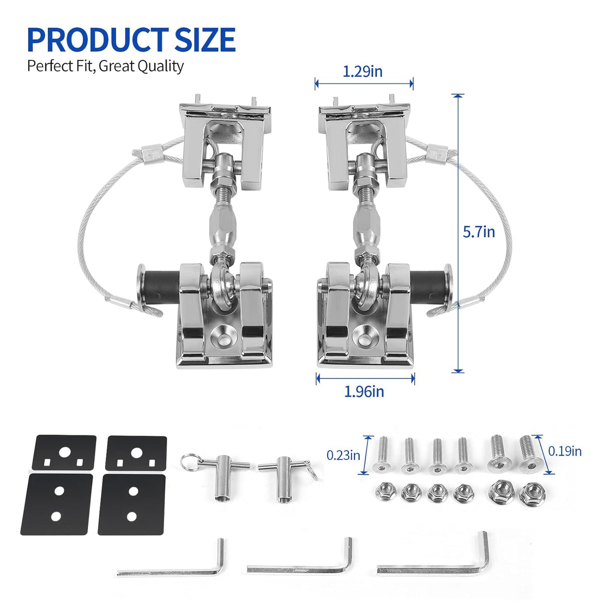 Aluminum Alloy Hood Latches Kit V453495