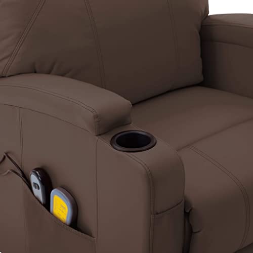 Black Faux Leather Electric Power Lift Massage Chair with 6-Point Vibration Massage E52612