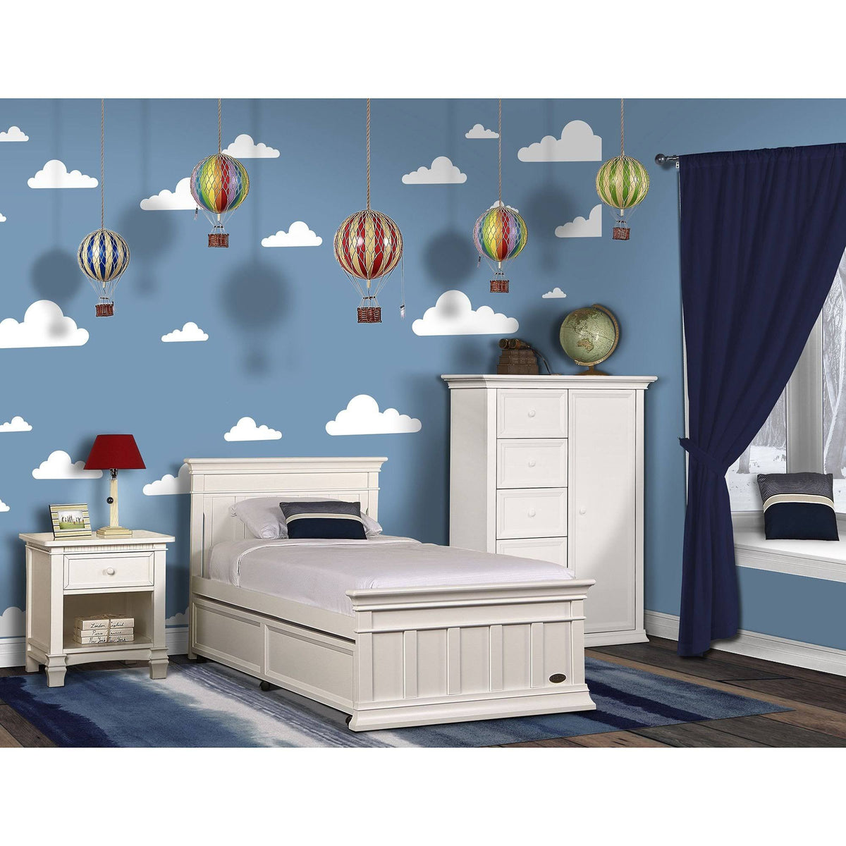Twin Bed and Bed Rail Q887997