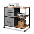 3 Drawer Mobile File Cabinet with Storage Shelf X925