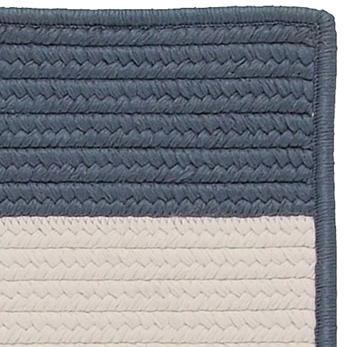 6' x 8' Steel Blue Striped Reversible Rectangular Outdoor A279713