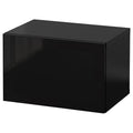 Black-Brown Wall-Mounted Cabinet with Smoked Glass C609