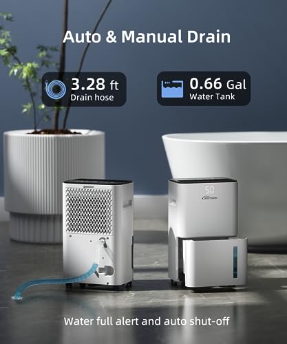 50 Pints Dehumidifier with Drain Hose N5475