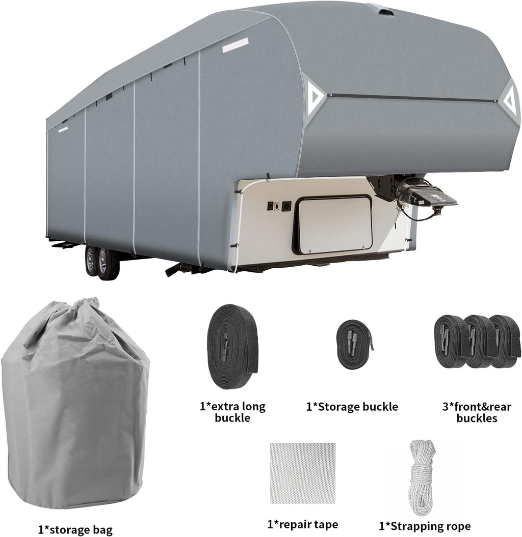 5th Wheel RV Cover with Air Vent Design C7448