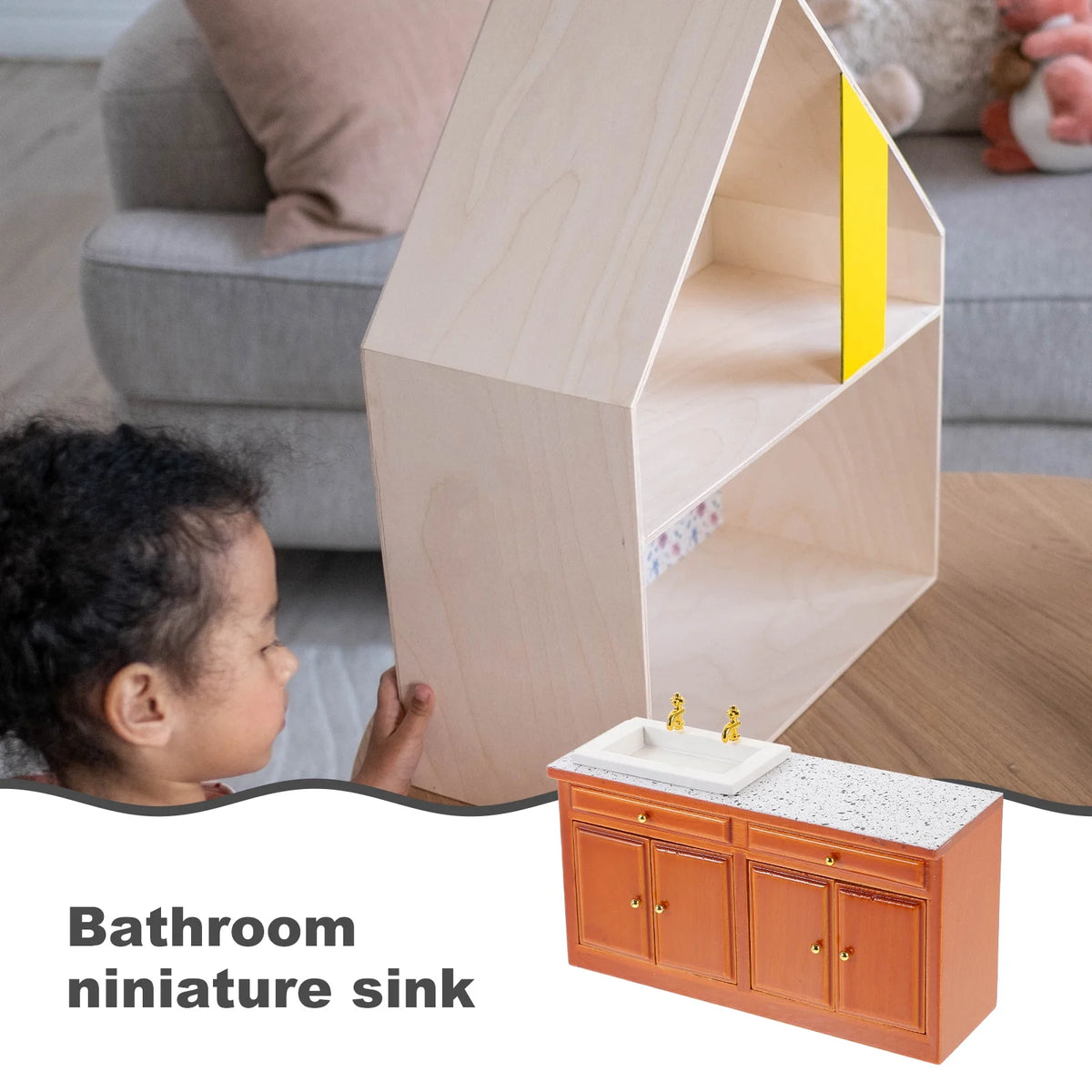 Mini Wooden Counter Sink W995896