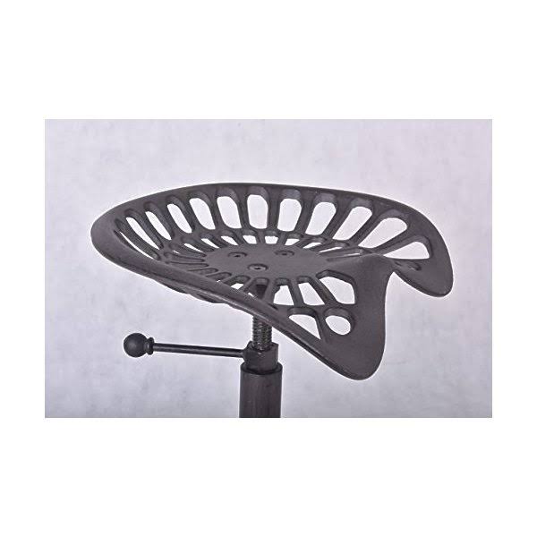 Rustic Industrial Farmhouse Tractor Seat Adjustable Bar Stool N679