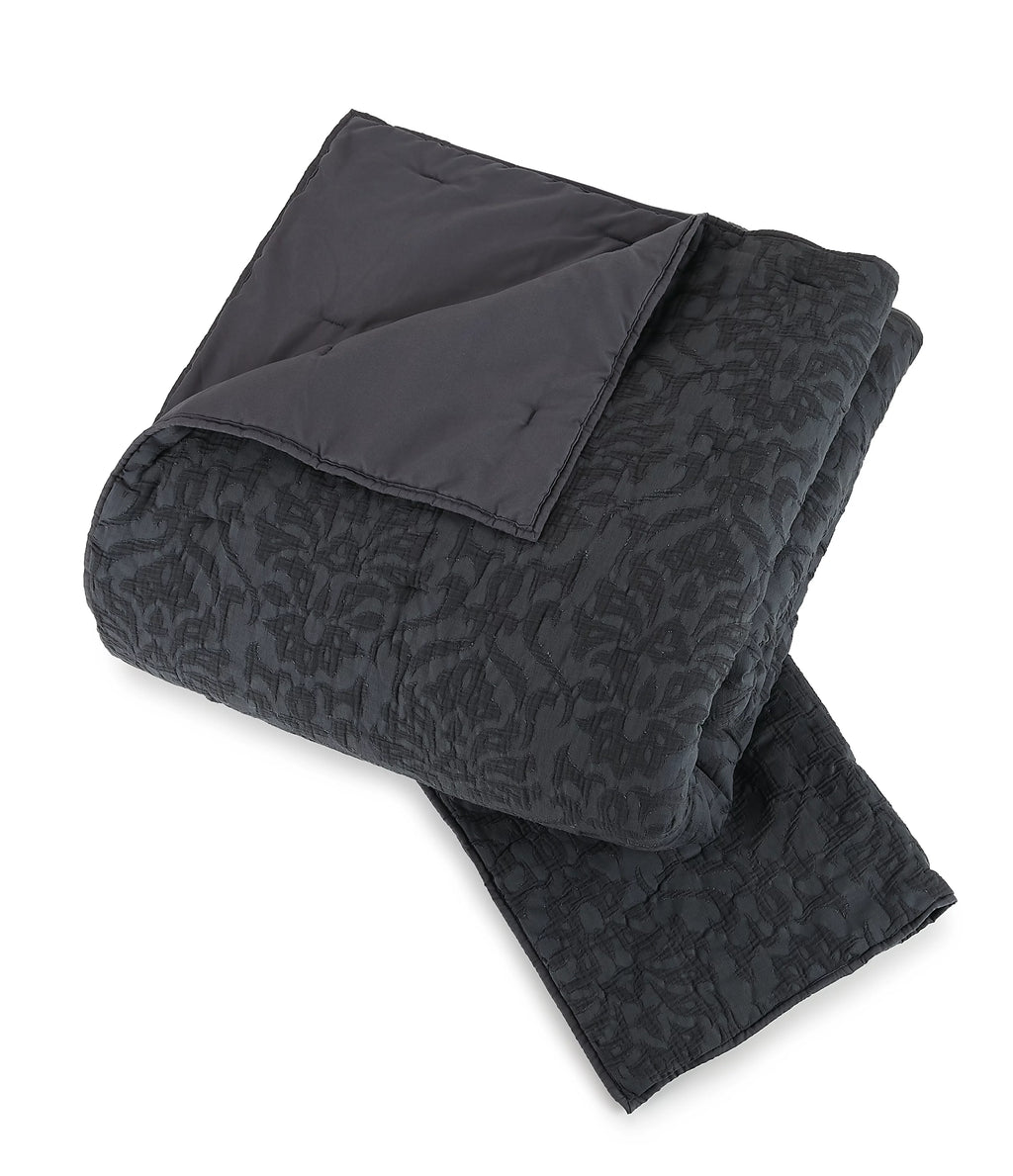 Gray Damask Cotton Quilt King J953