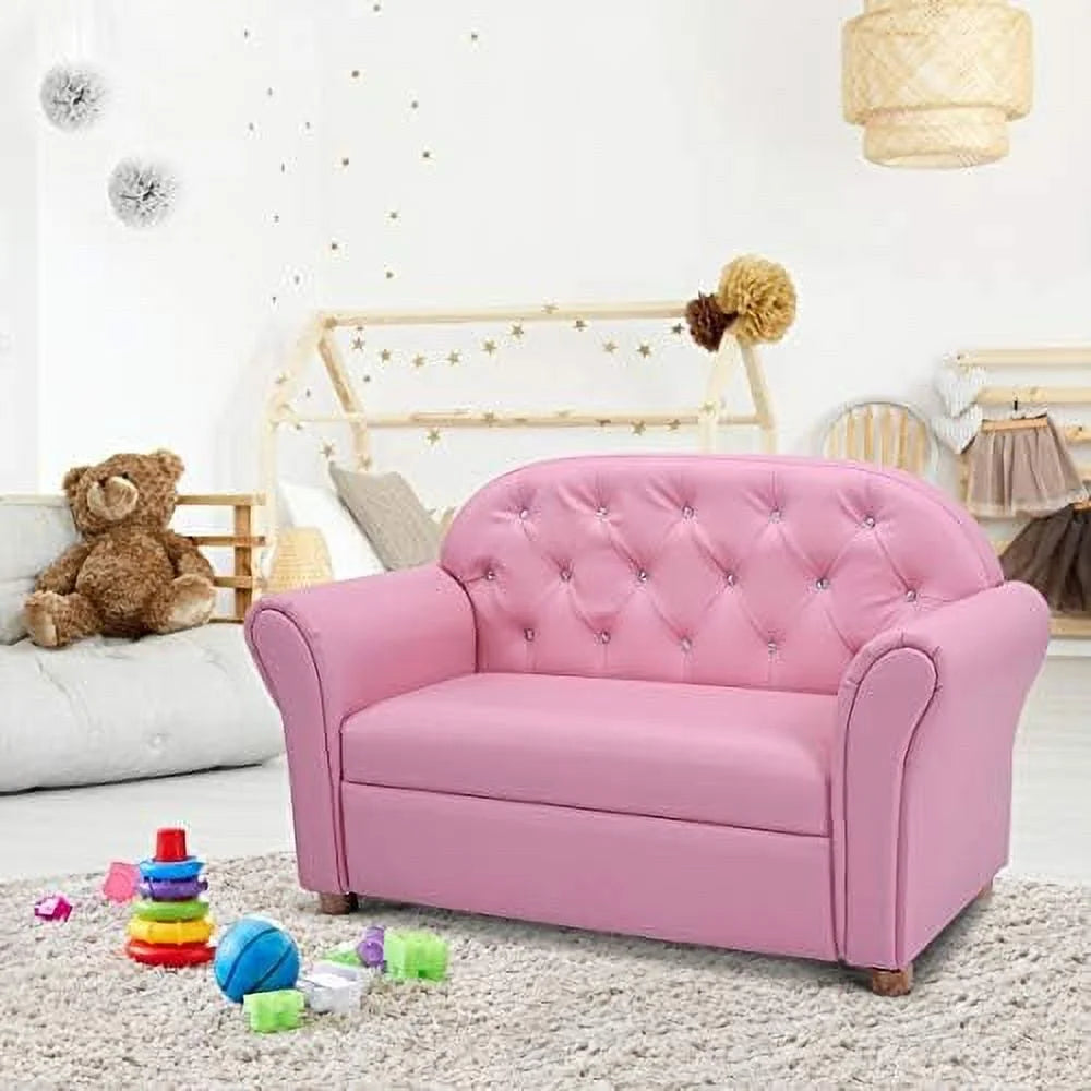 Pink PU Leather Armrest Chair Sofa Z6594
