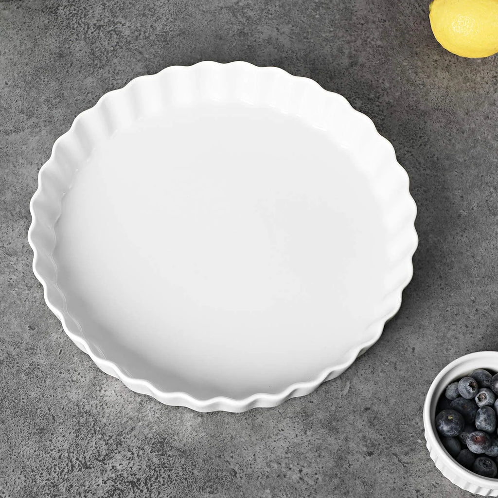Ceramic Round Pie Pans Oven Safe 11 Inches Set of 2 P845330