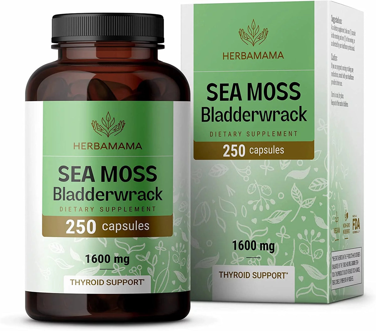 Sea Moss & Bladderwrack Capsules 250 Caps B16804