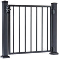 Fixed Gate with Square Balusters, Gloss White D968366