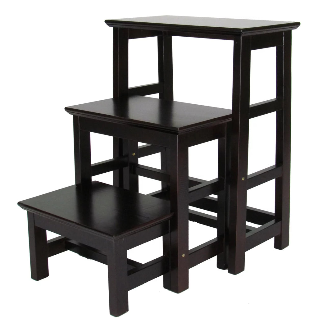 Dark Brown Wooden 3 Step Folding Table M929