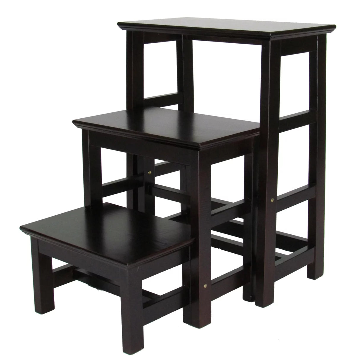 Dark Brown Wooden 3 Step Folding Table M929