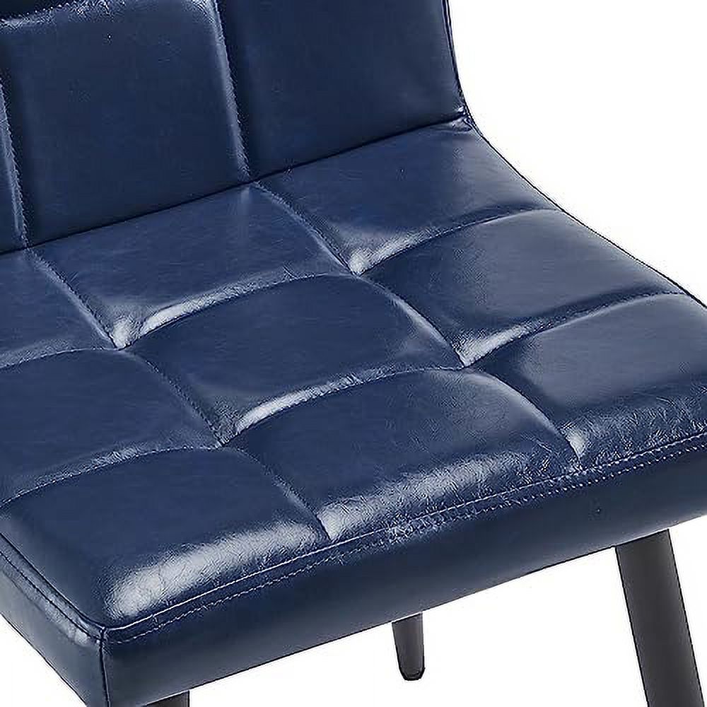 Faux Leather Dining Chairs Set of 4 with Metal Legs U242
