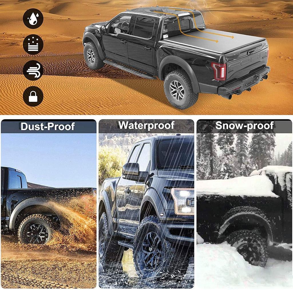 6.2ft Soft Vinyl Roll up Tonneau Cover H635573