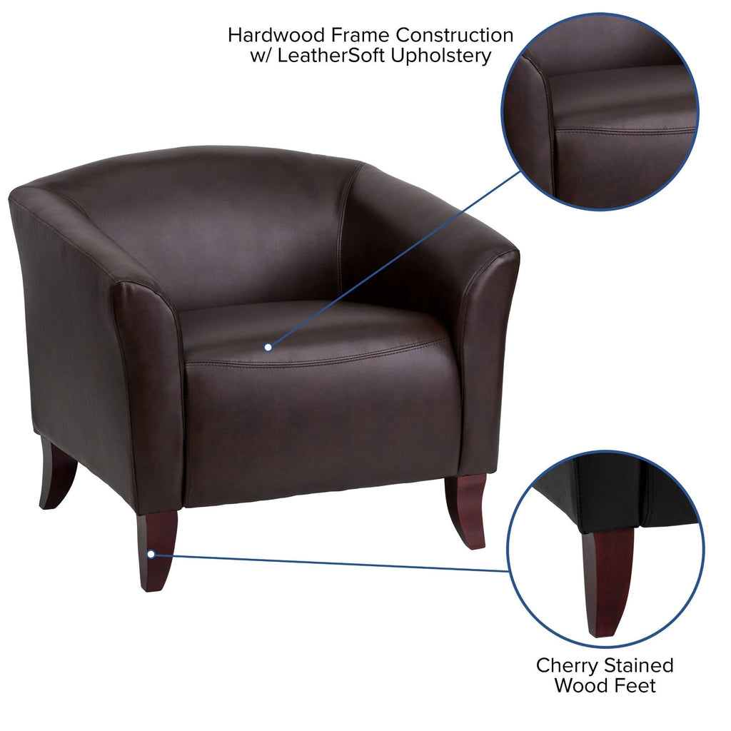 Brown Leather Chair J7498