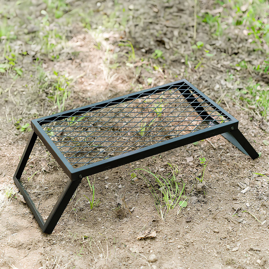 Portable Folding Campfire Grill Stainless Steel Cooking Grate F3048