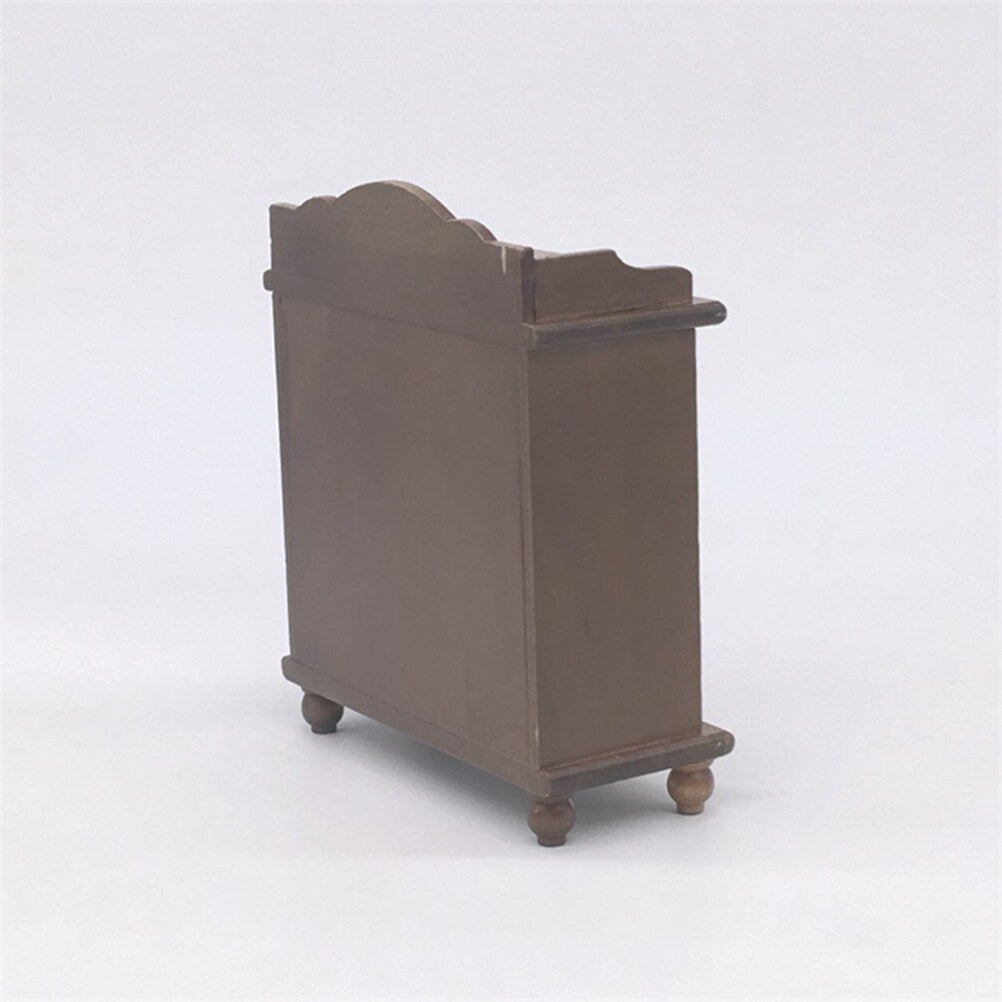Mini Wooden Wine Cabinet Model (Walnut Color) S4252