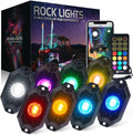 Multicolor LED Rock Lights Kit with Bluetooth Remote, 8 Pods G603