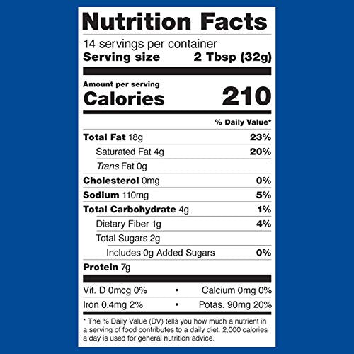 Chunky Peanut Butter Spread No Sugar Added, 16 Ounce (Pack of 12) Q39712