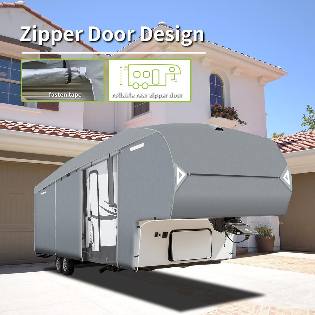 5th Wheel RV Cover with Air Vent Design C7448