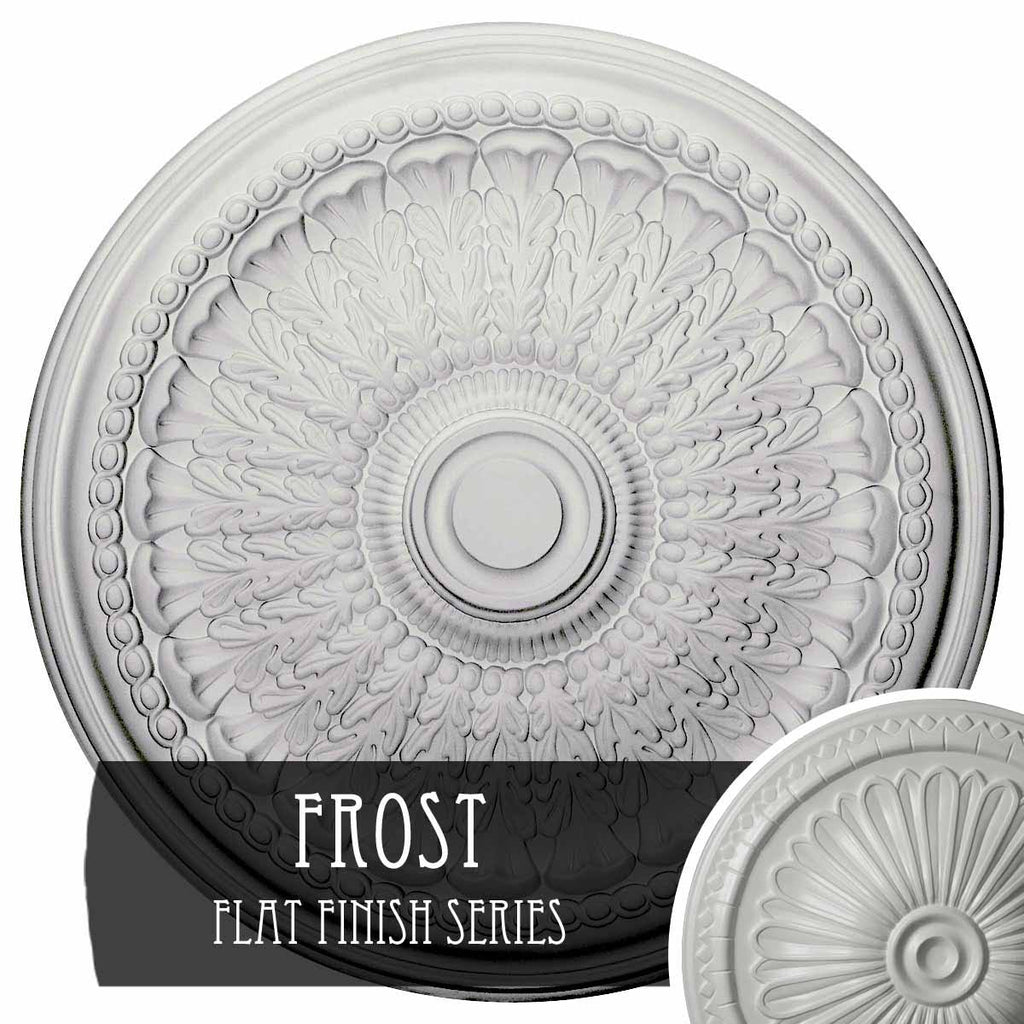 27x22OD x 2 1/2x22P Ceiling Medallion, Hand-Painted Frost K361868