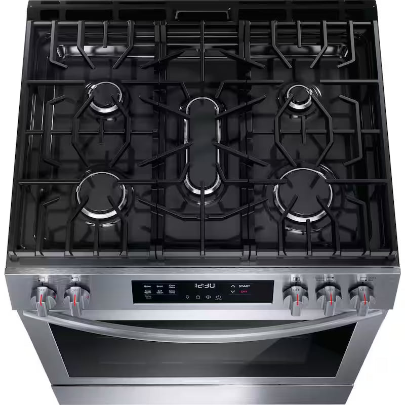 5 Burners Slide-In Gas Range with Convection in Stainless Steel Y704497