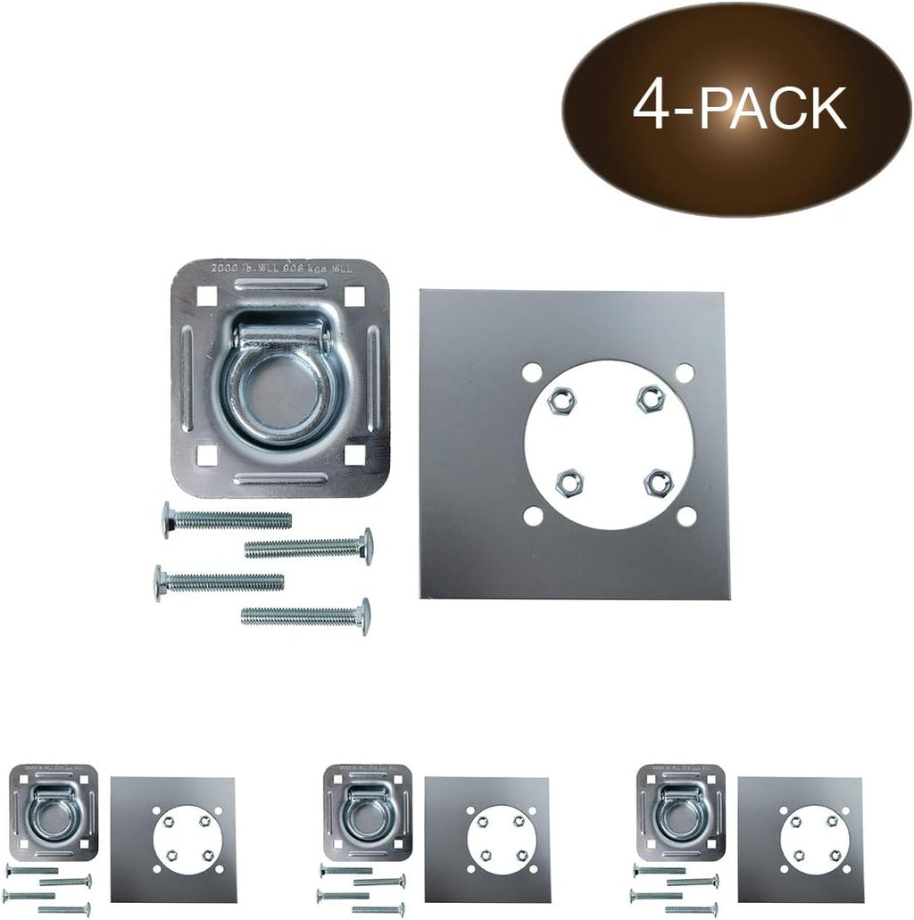 Square Trailer Cargo Tie-Down Anchors with Mounting Hardware J29964