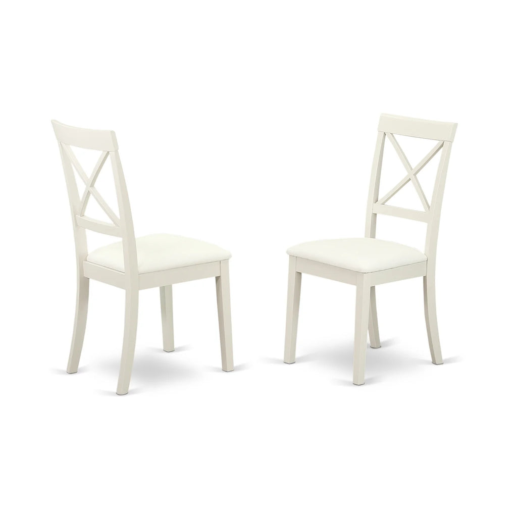 9 Pc Dining Set with Kitchen Table and 8 Faux Leather Seat Chairs T155