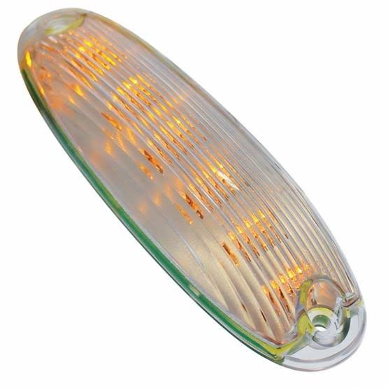6 LED Cab Lights Amber Clear Lens R2510