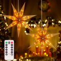 2 Pack 26.8 Inch Paper Star Lantern with Timer V511119