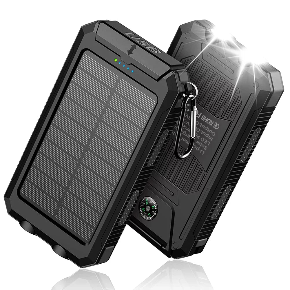 20000mAh Solar Power Bank with Dual USB Ports F980