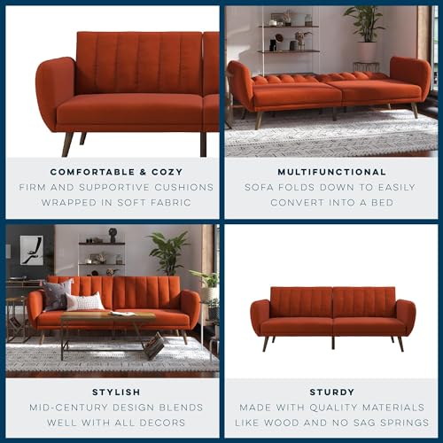Light Grey Linen Sectional Futon Sofa J42242