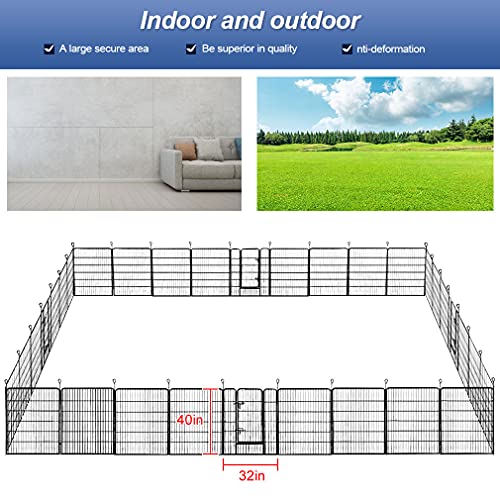 40 inch 16 Panels Metal Dog Playpen D605