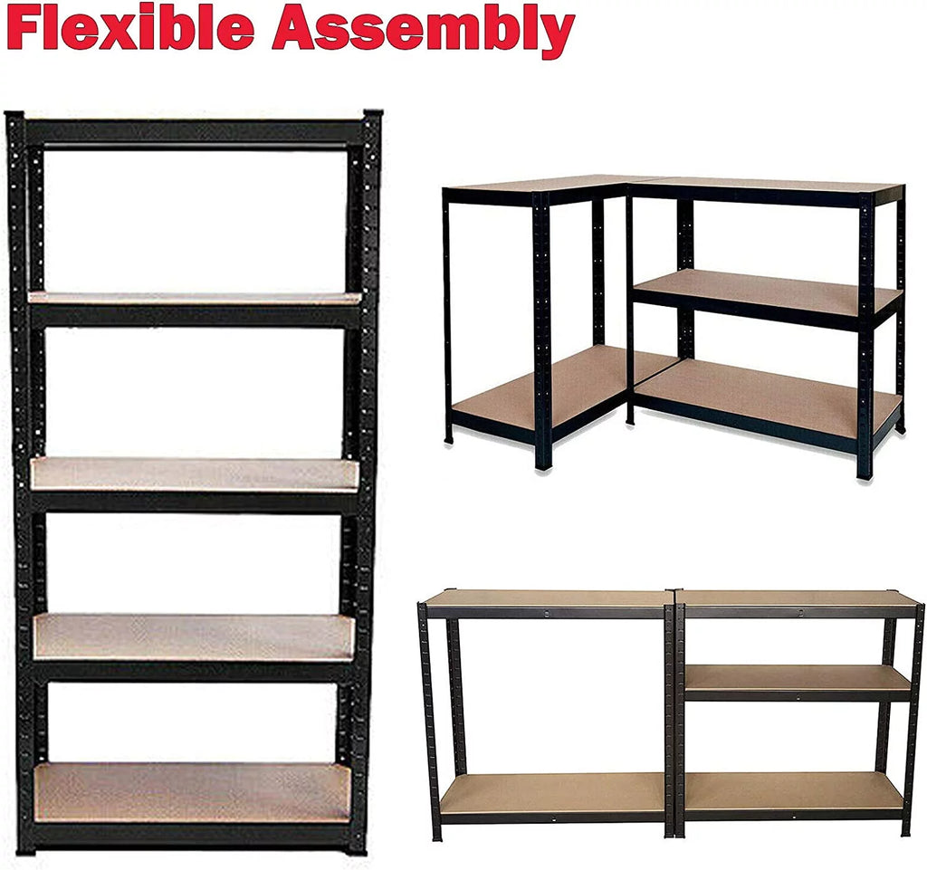 5-Tier Shelving Unit 59"x28"x12" Black U90879