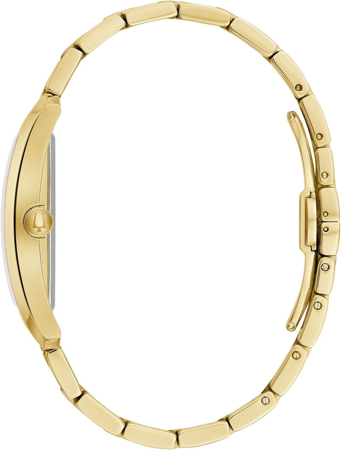 Gold Stainless Steel Quartz Watch with Diamonds U2159