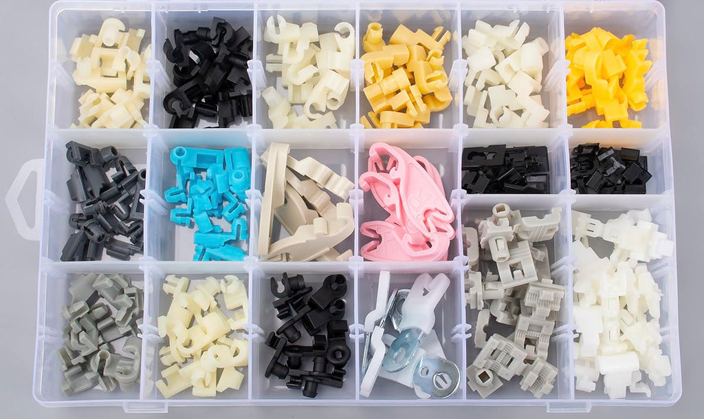 165pcs Door Lock Rod Clips Assortment T7027