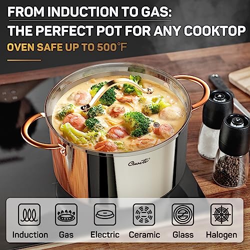 3 Ply Stainless Steel 8 Quart Stock Pot with Lid W69463