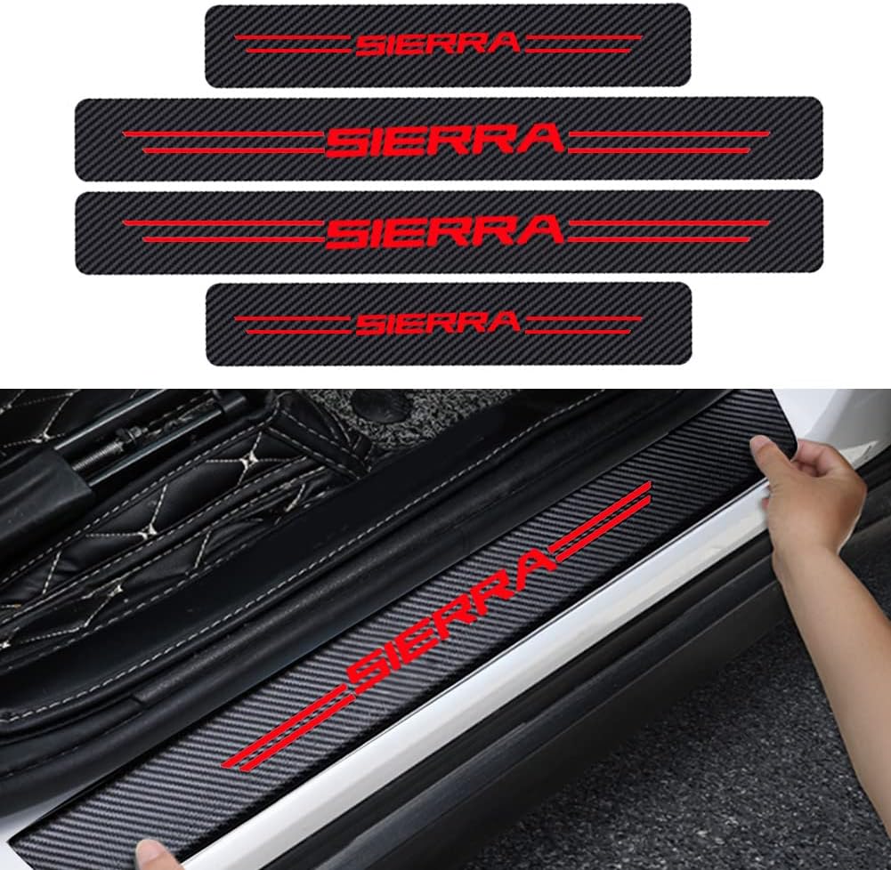 4PCS Carbon Fiber Door Sill Protector X80516