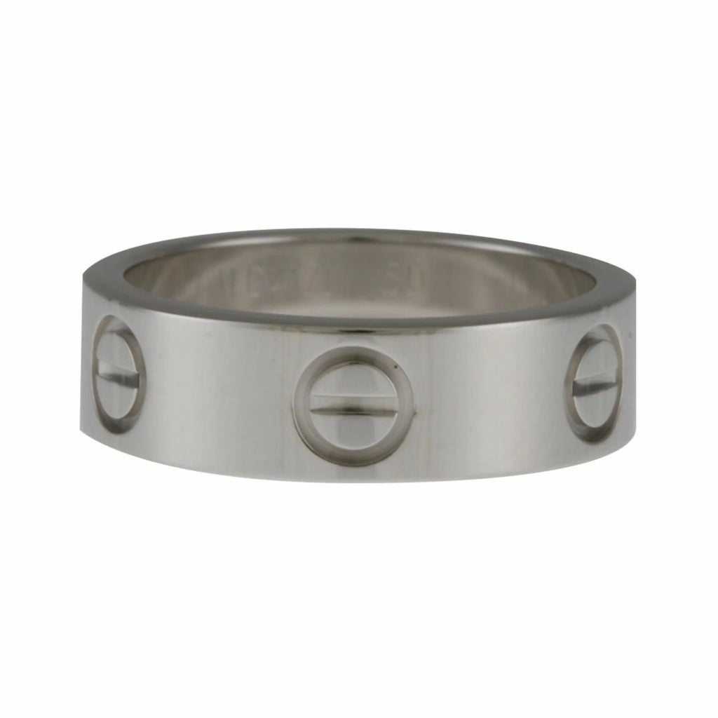 18K White Gold Love Ring J36313
