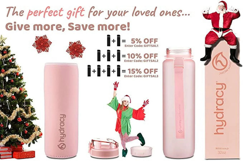 Rose Gold 32 Oz Water Bottle with Fruit Infuser Strainer G25761
