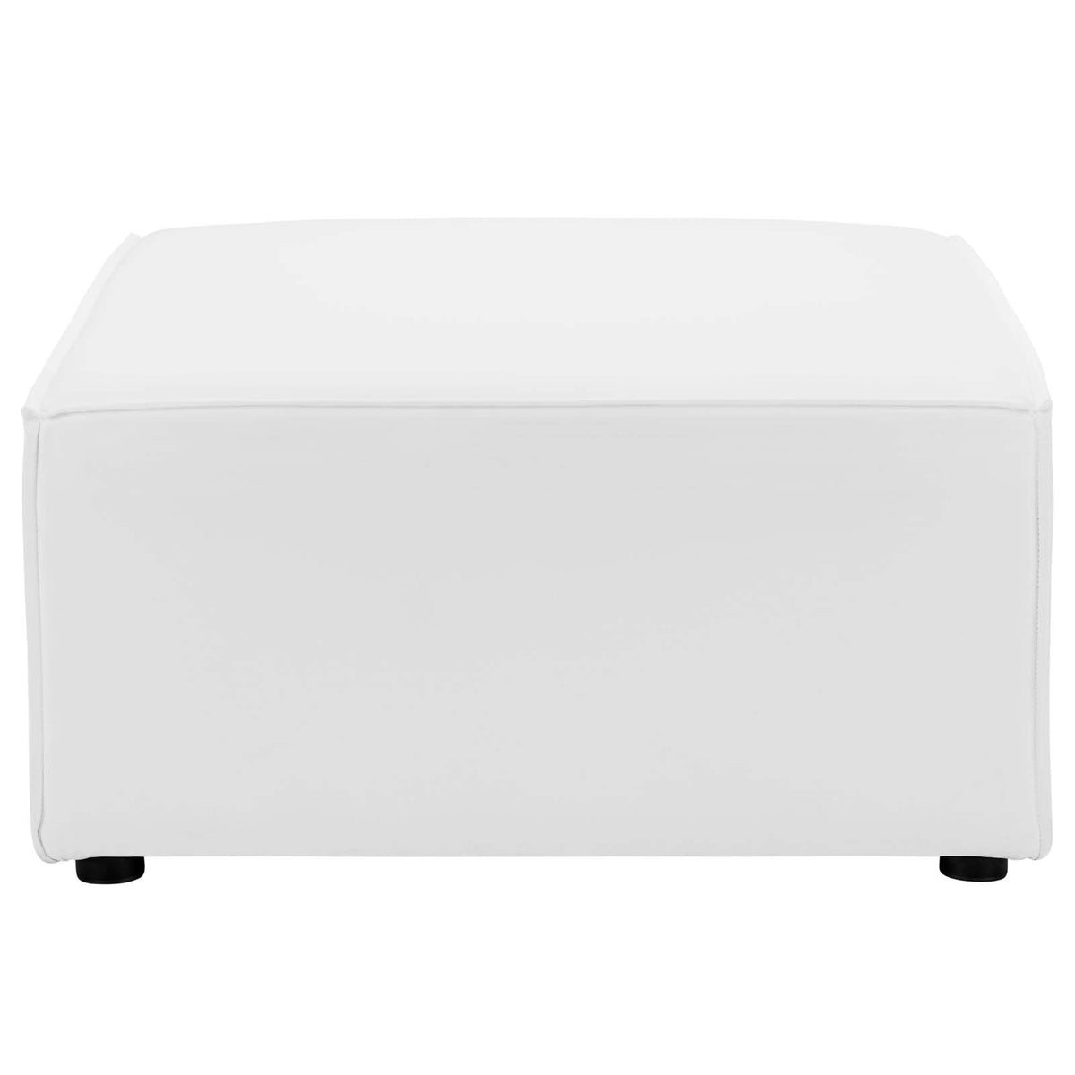White Fabric Outdoor Loveseat Chaise Sofa I5592