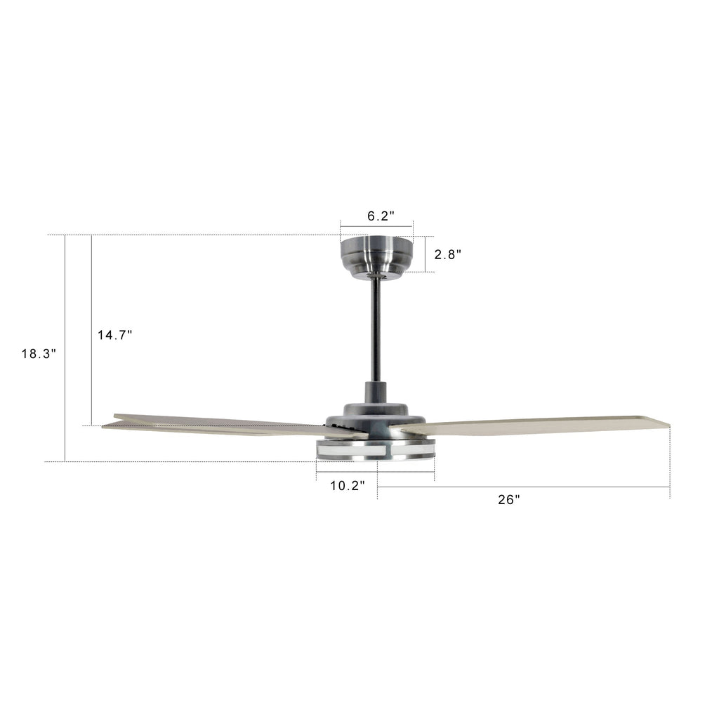 Modern Wood Smart Ceiling Fan Y3659