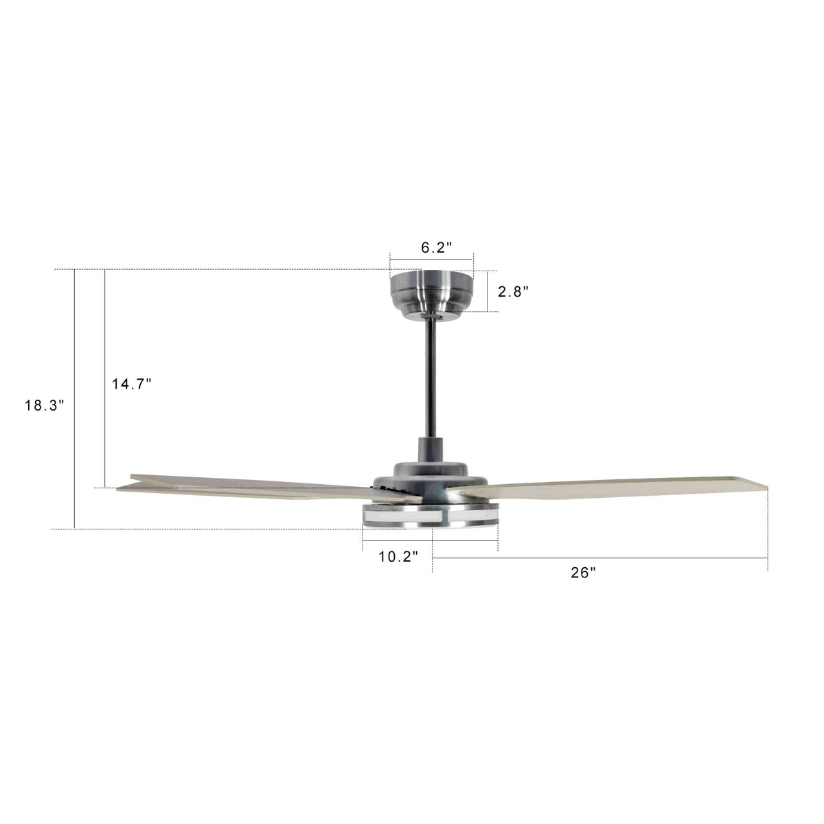 Modern Wood Smart Ceiling Fan Y3659
