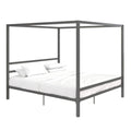 Gunmetal Gray Metal King Canopy Bed C787805