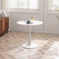 32'' Round Pedestal Dining Table White S132