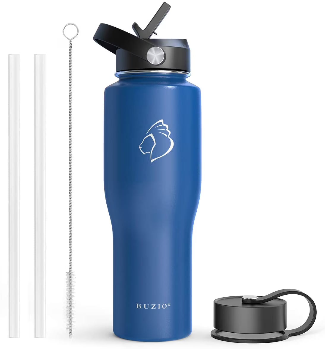 32oz Insulated Stainless Steel Water Bottle with Straw Lid and Flex Cap U3867