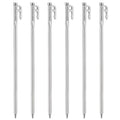 Heavy Duty Steel Tent Stakes Pegs with Hook and Hole Design V574