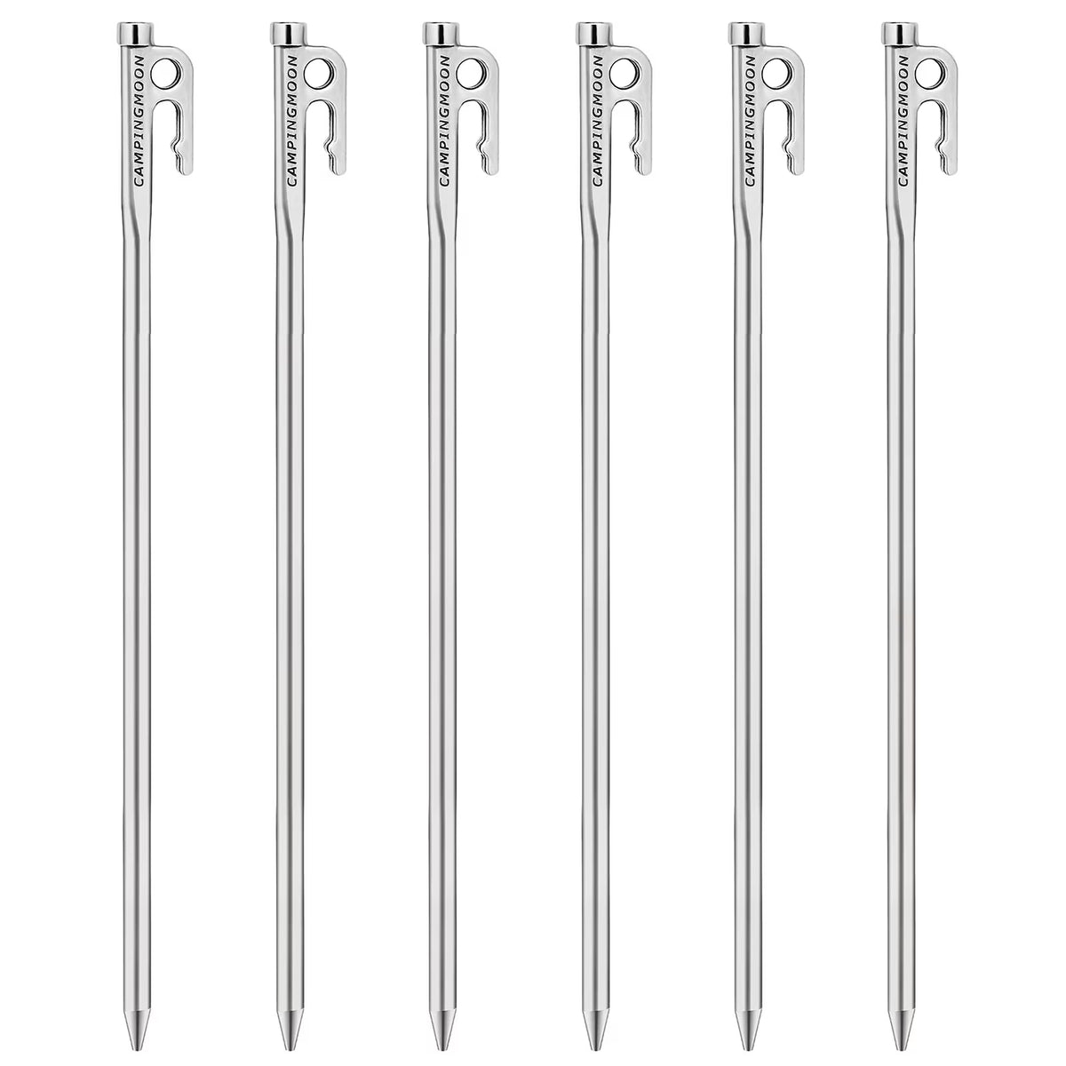 Heavy Duty Steel Tent Stakes Pegs with Hook and Hole Design V574